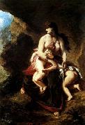 Delacroix Auguste Medea about to Kill her Children oil painting on canvas